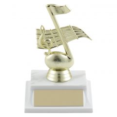 Simple Note on Music Staff Trophy