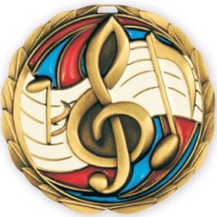 Stained Glass Treble Clef Medallion