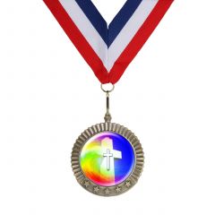 Colorful Cross Large Medals