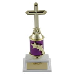 Small Column Gold Cross Trophies