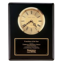 Personalized Black Plaque Wall Clocks