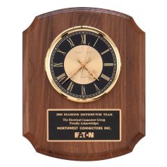 Personalized Walnut Plaque Wall Clocks