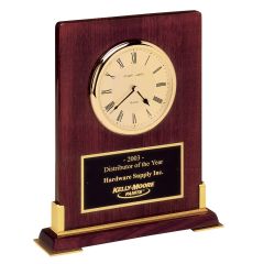 Rosewood Desk Clock Plaque