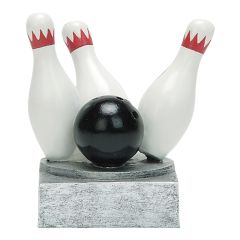 Color Resin Bowling Ball and Pins Award