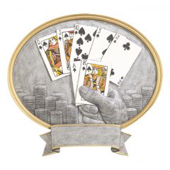 Oval Poker Resin Awards