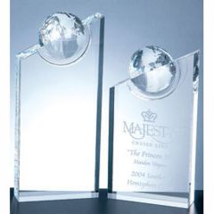 World Globe Crystal Pinnacle