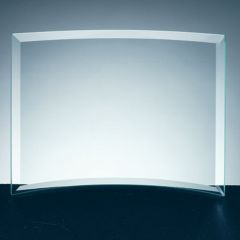 Clear Beveled Bent Glass Award