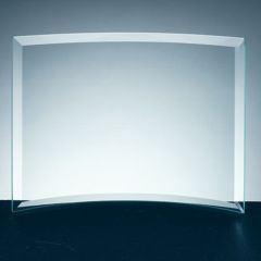 Clear Beveled Bent Glass Award