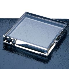 Square Bevel Edge Crystal Paperweight