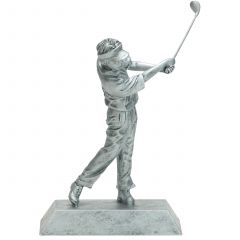 Silver Male Golf Resin Trophy