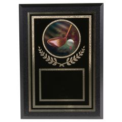 Gold-Tone Hologram Golf Plaque