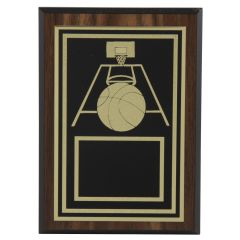 Engraved Basketball Plaque with Court Design