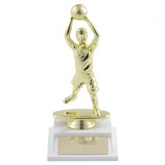 Youth Participation Basketball Trophies - Junior Girl  with white base