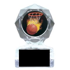 Hot Shot Basketball Acrylic Star Trophies