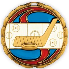 Stained Glass Hockey Medal