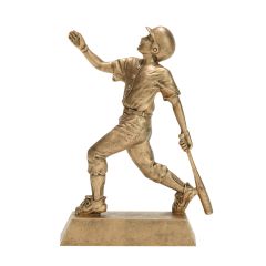 Gold Male Baseball Resin Trophies
