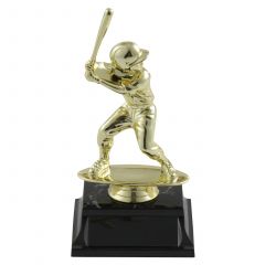 Youth Baseball Award Trophies - black simulated base