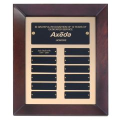 Cherry Finish Framed Perpetual Plaque