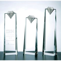 Luxury Diamond Tower Crystal Award