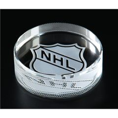 Engraved Crystal Hockey Puck