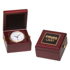 Mahogany Adjustable Boxed Clock