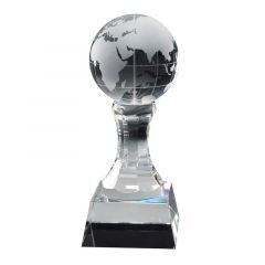 Globe Pedestal Crystal Award