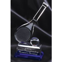 Optic Crystal Tennis Trophy