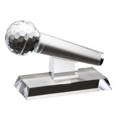 Crystal Microphone Trophy
