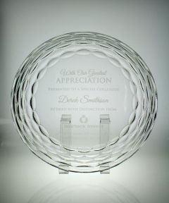 Clear Glass Etched Plate