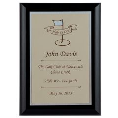 AcrylaThin Golf Plaque - sage with silver and black