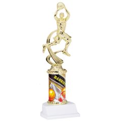 Boys Basketball Column Trophy