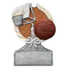 Ball and Hoop Basketball Resin Awards