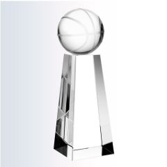 Crystal Basketball Trophy - 8"