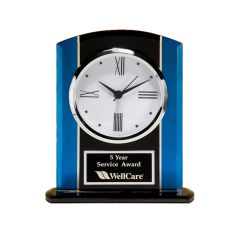 Black and Blue Contemporary Desk Clock