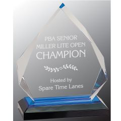 Blue Diamond Gem Acrylic Award - Engraved