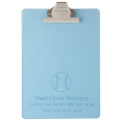 Blue Engraved Coach Clipboard