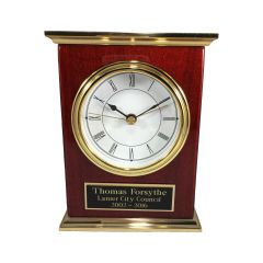 Custom Desk Clock with Gold Accents