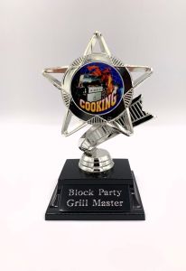 Silver Ribbon Cooking Champ Trophy