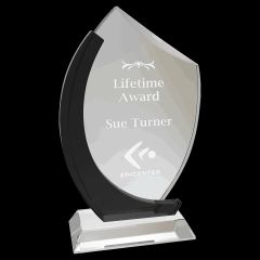 Black Crystal Slant Oval Award