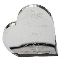 Personalized Heart Shaped Crystal