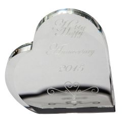 Personalized Heart Shaped Crystal