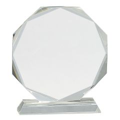 Octagon Clear Crystal Award