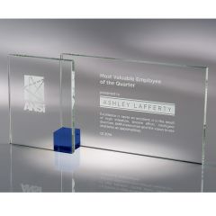 Double Pane Glass Corporate Award - Blue