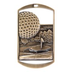 3D golf dog tag