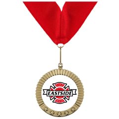 Gold Custom Logo Medal - Eastside Fire