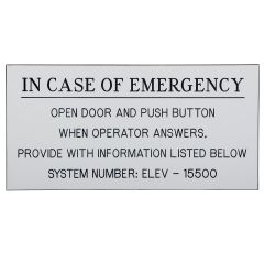 Engraved Plastic Sign - Large Text (100+ characters) - white with black letters