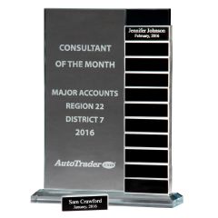 Employee of the Month Glass Award