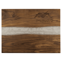 Acacia with White Pearl Resin Serving Board