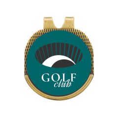 Golf Ball Marker with Gold Hat Clip
