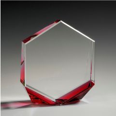 Red Hexagonal Crystal Award